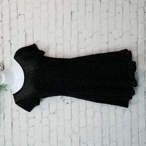 Aeropostale Reversible Short Sleeve Dress Subtle Leopard Print